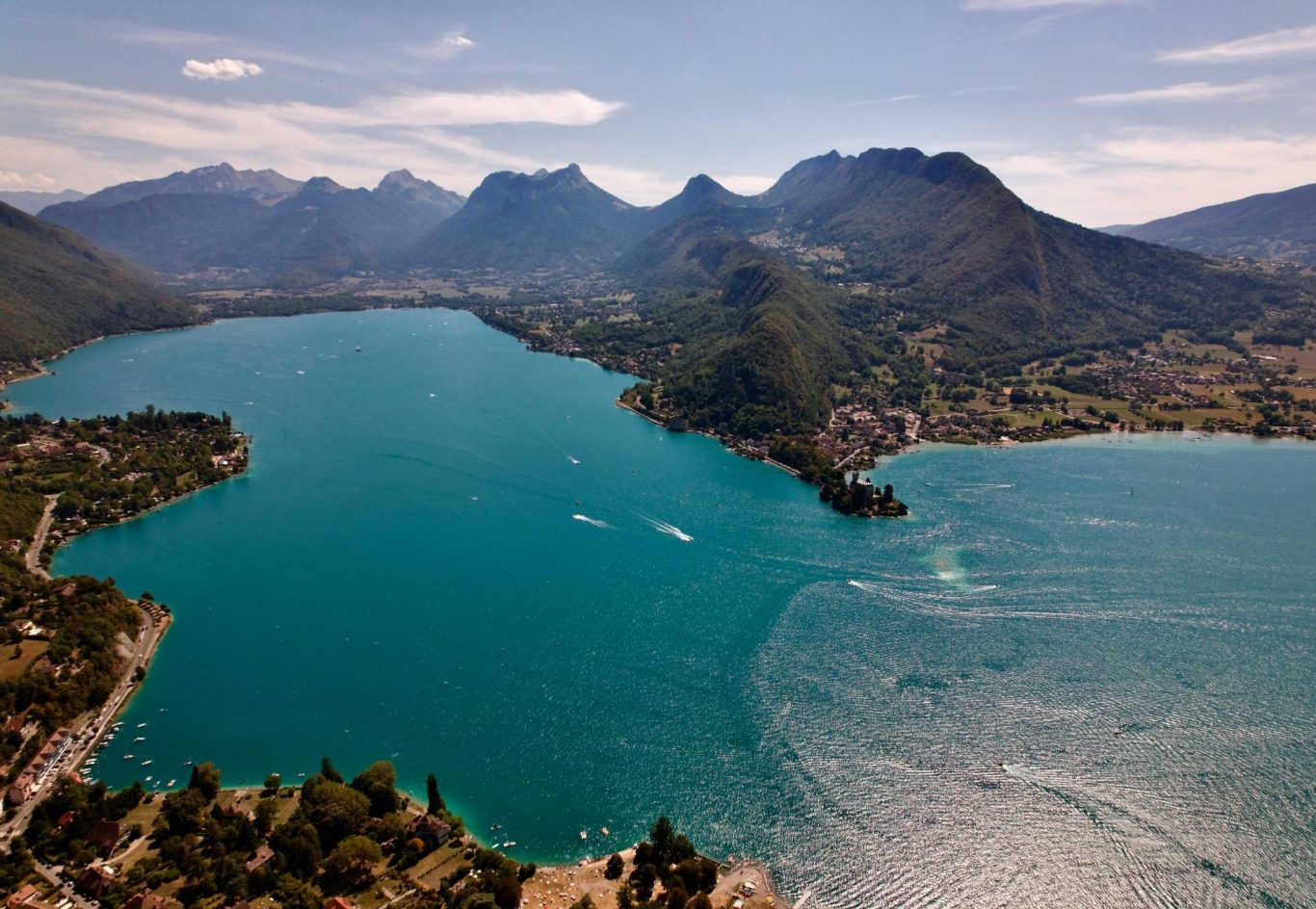 Classe-Affaires VTC - Chamonix - Haute-Savoie - France - Suisse Champs de fleurs violettes devant des montagnes majestueuses sous un ciel ensoleillé.
